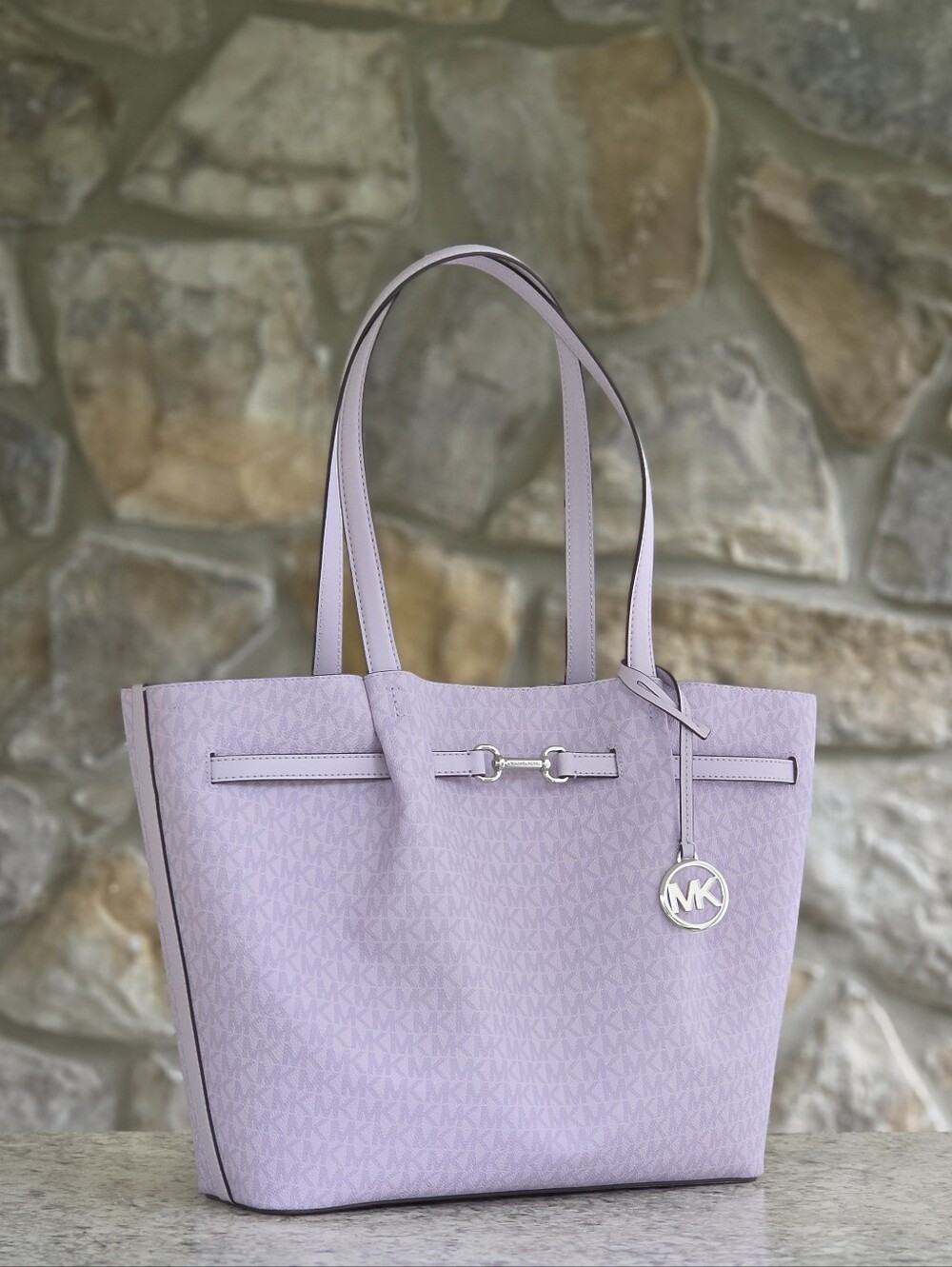Michael Kors Carson Large Logo Purple Tote